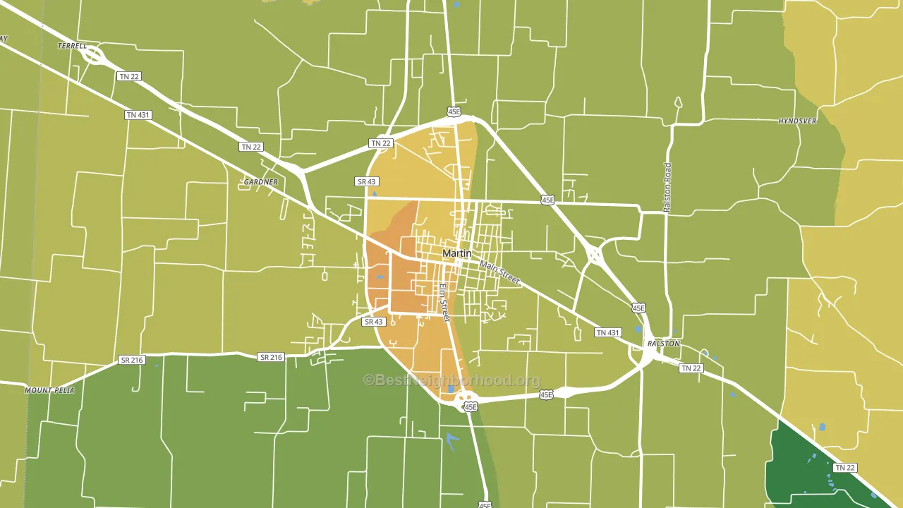 38237, TN block-group voter-turnout map