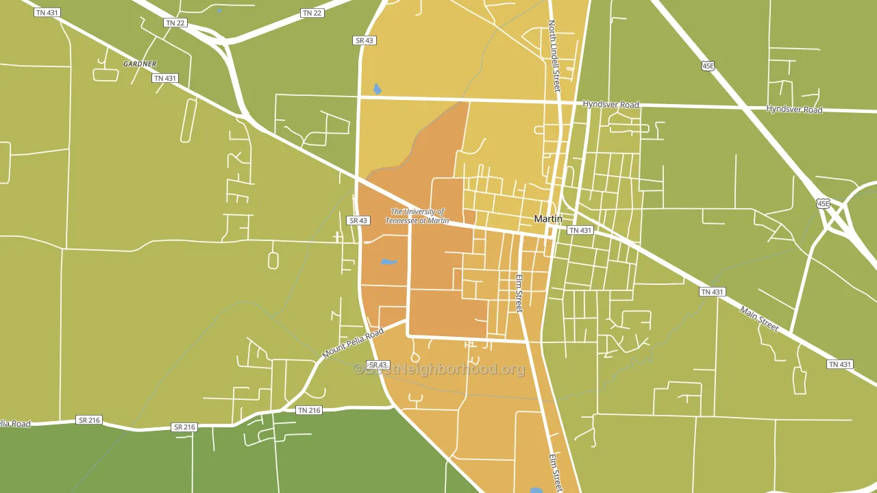 38238, TN block-group voter-turnout map