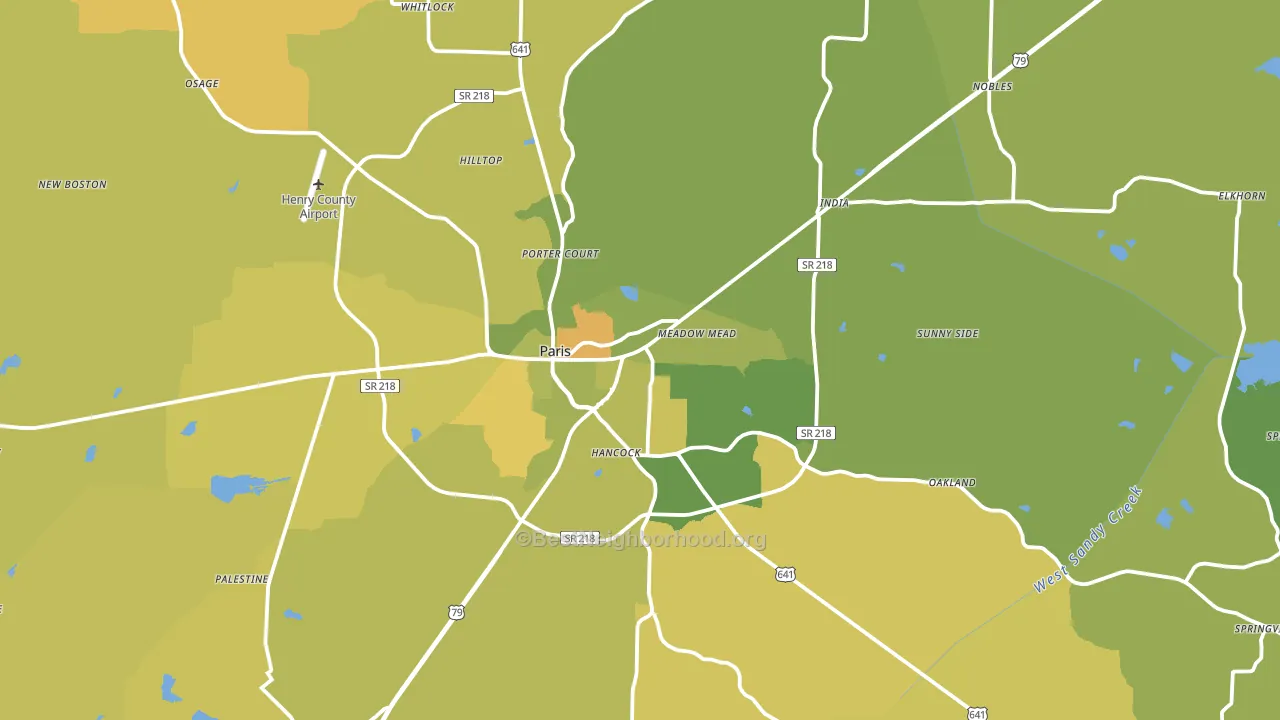 38242, TN block-group voter-turnout map