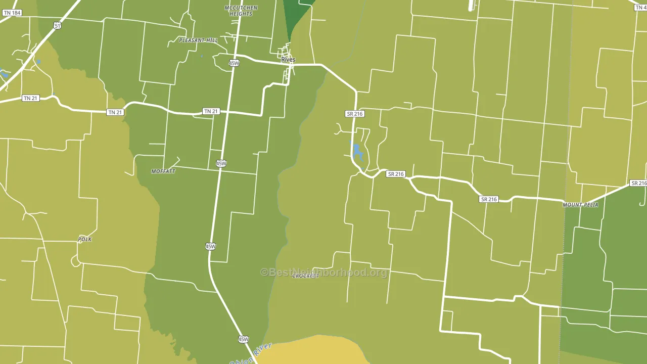 38253, TN block-group voter-turnout map