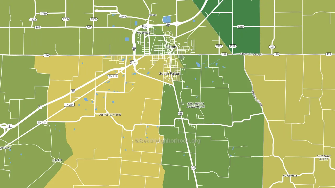 38257, TN block-group voter-turnout map
