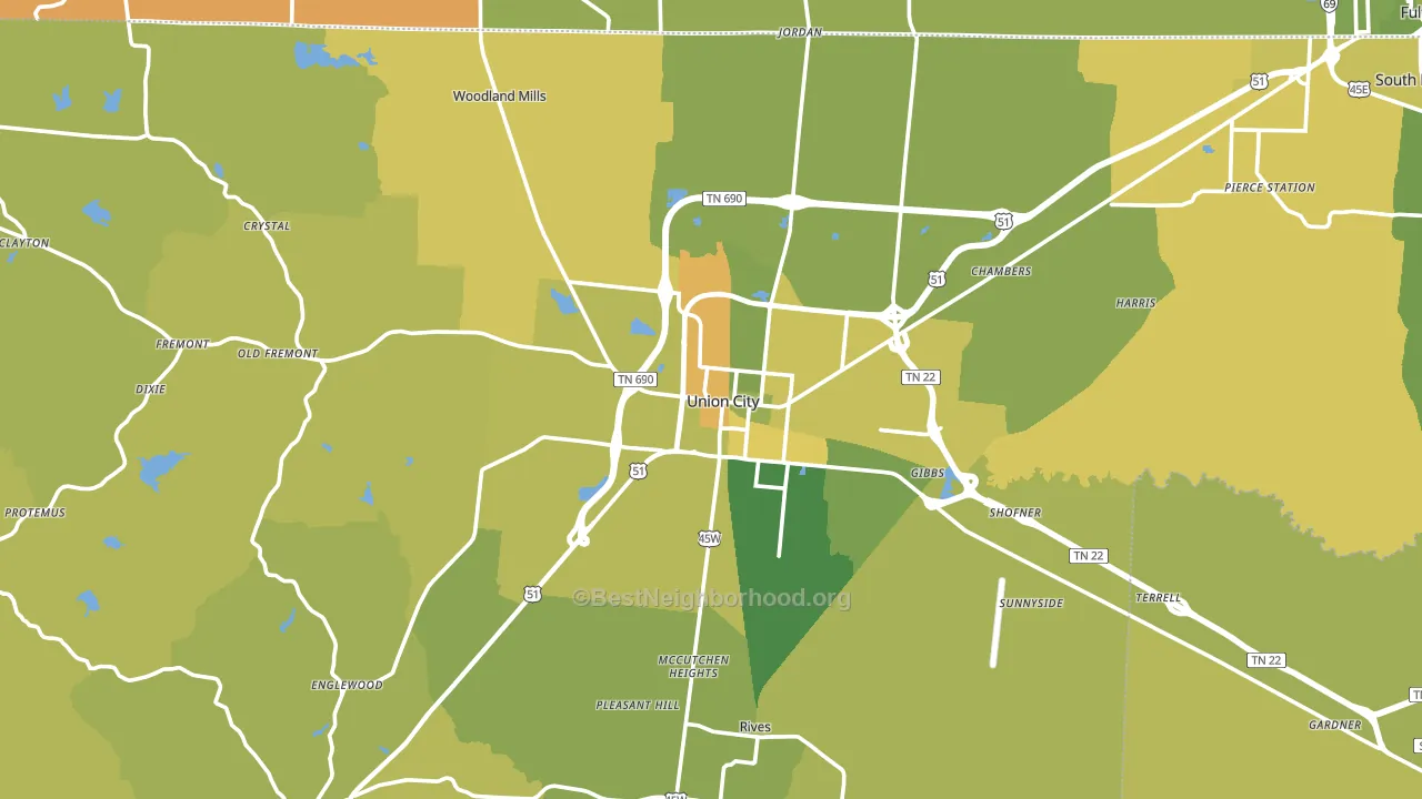38261, TN block-group voter-turnout map