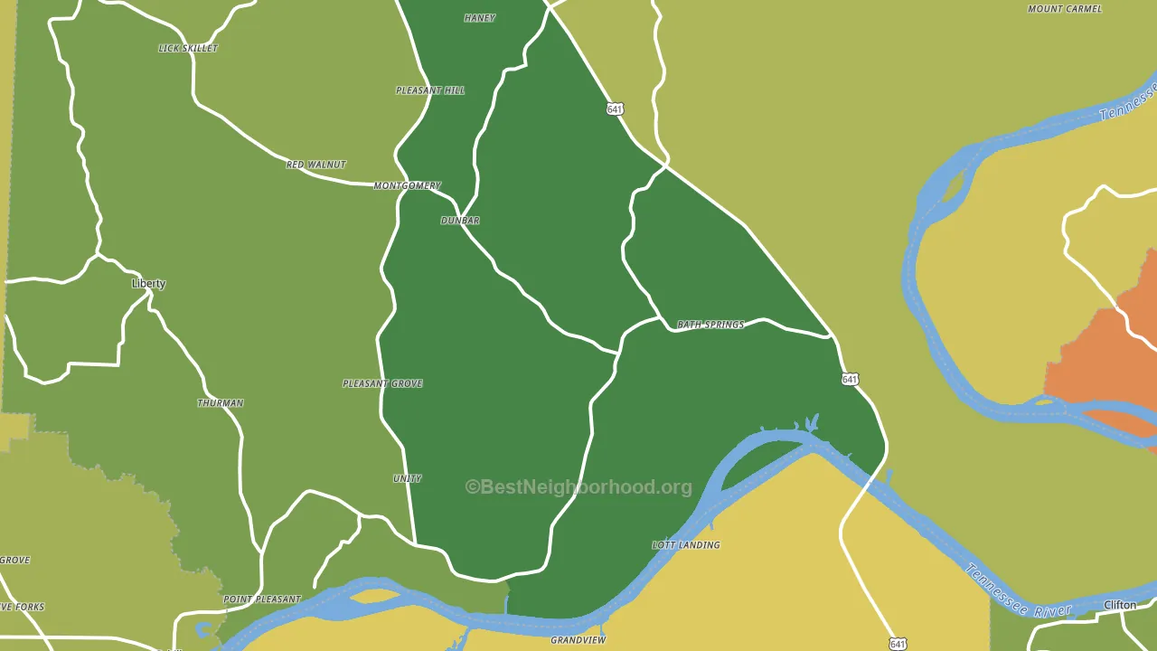 38311, TN block-group voter-turnout map