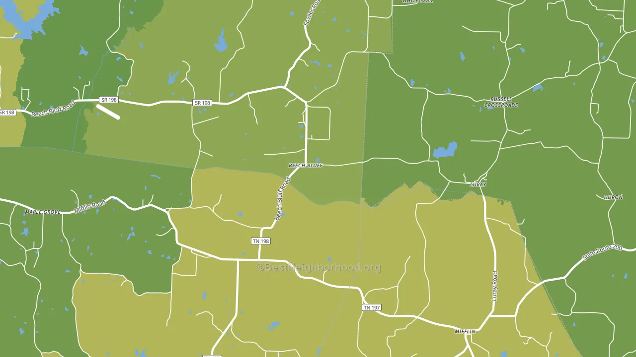 38313, TN block-group voter-turnout map