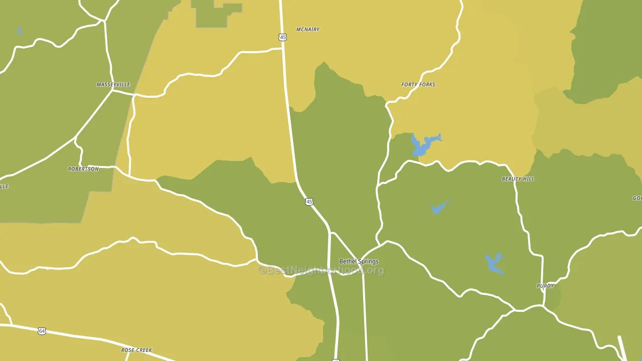 38315, TN block-group voter-turnout map