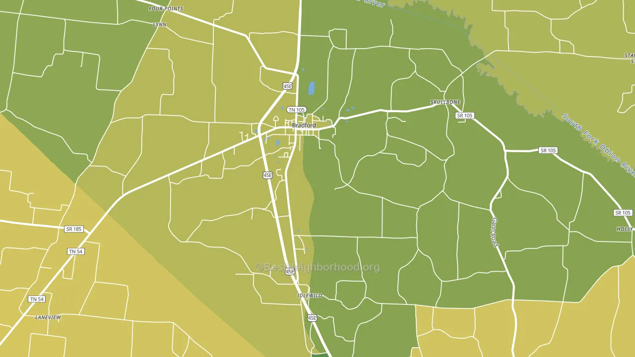 38316, TN block-group voter-turnout map