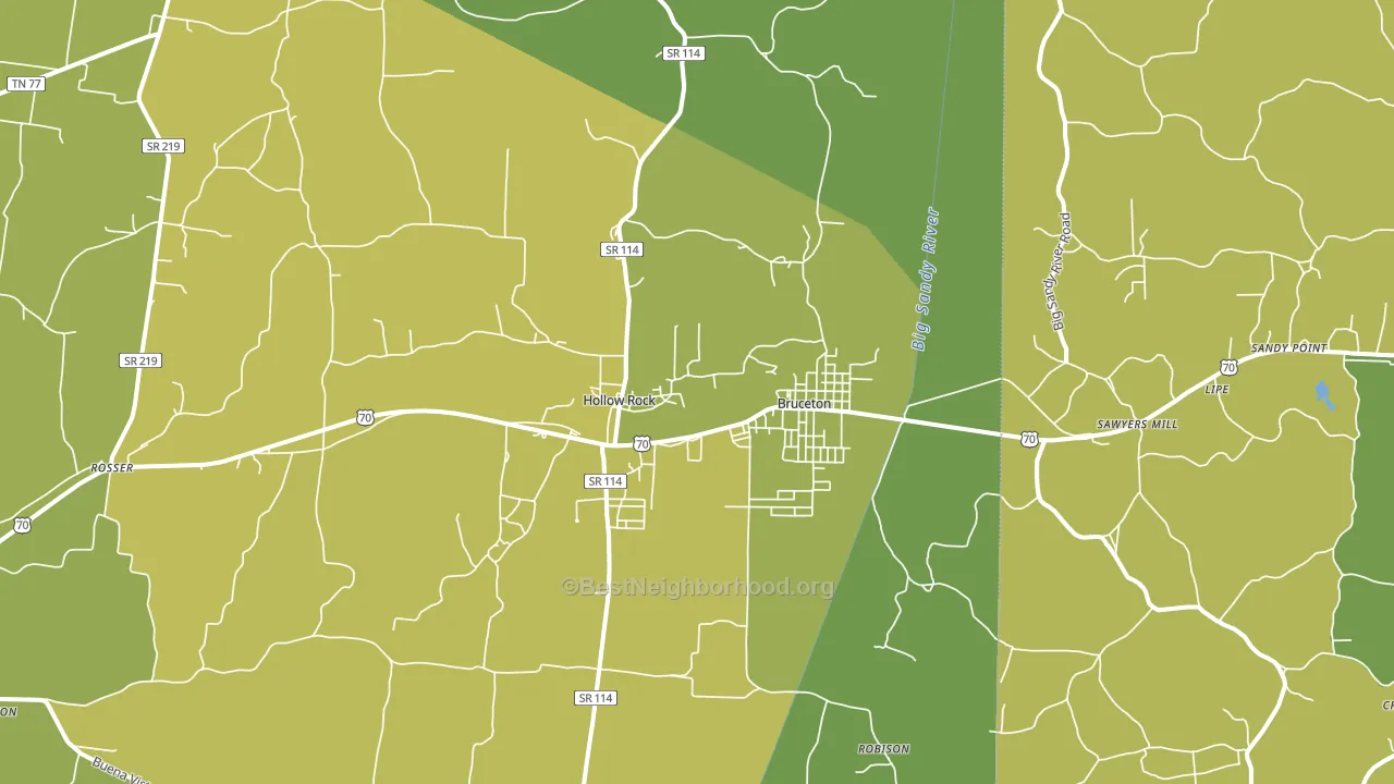 38317, TN block-group voter-turnout map