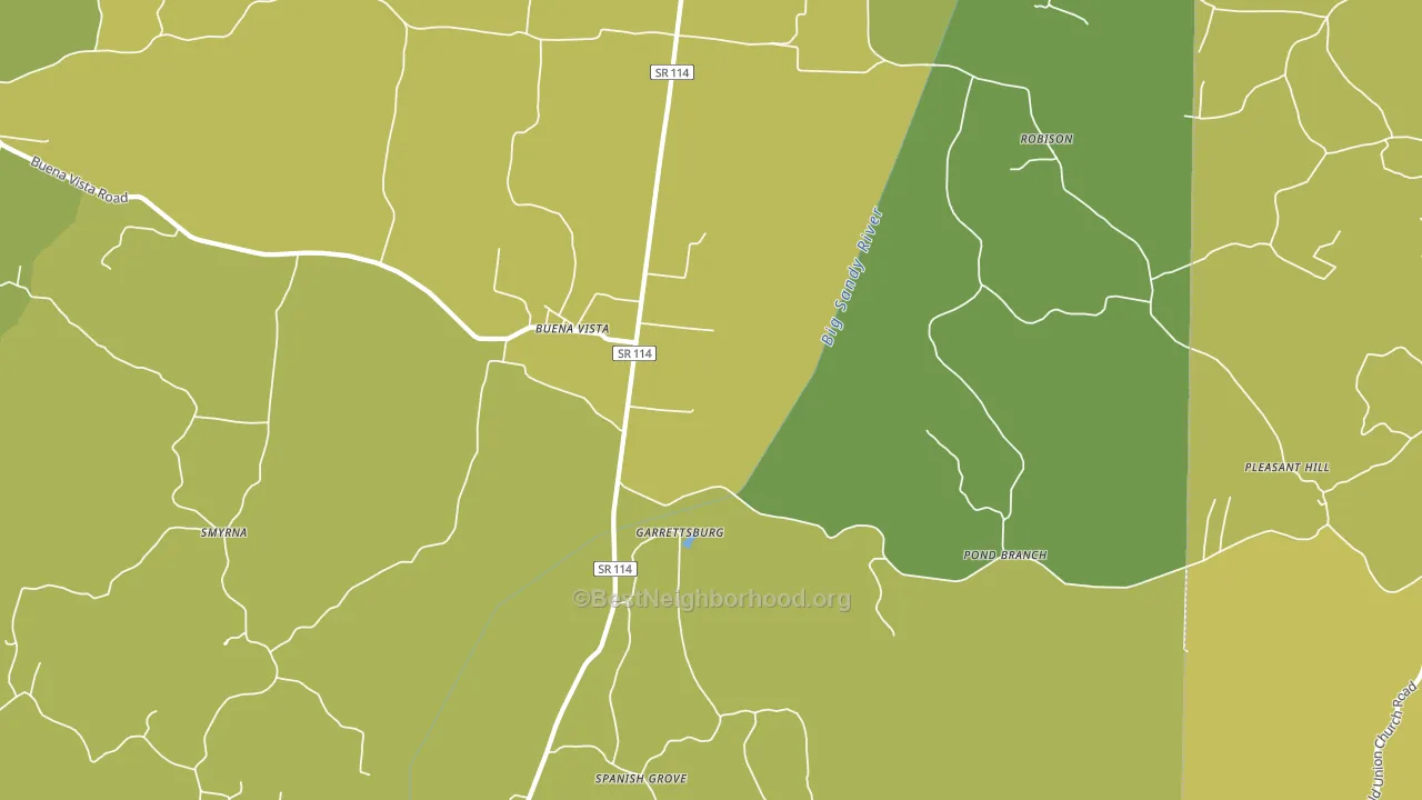38318, TN block-group voter-turnout map