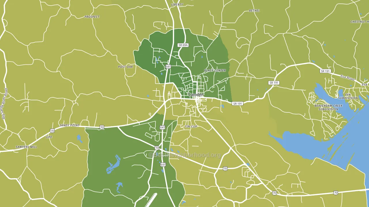 38320, TN block-group voter-turnout map