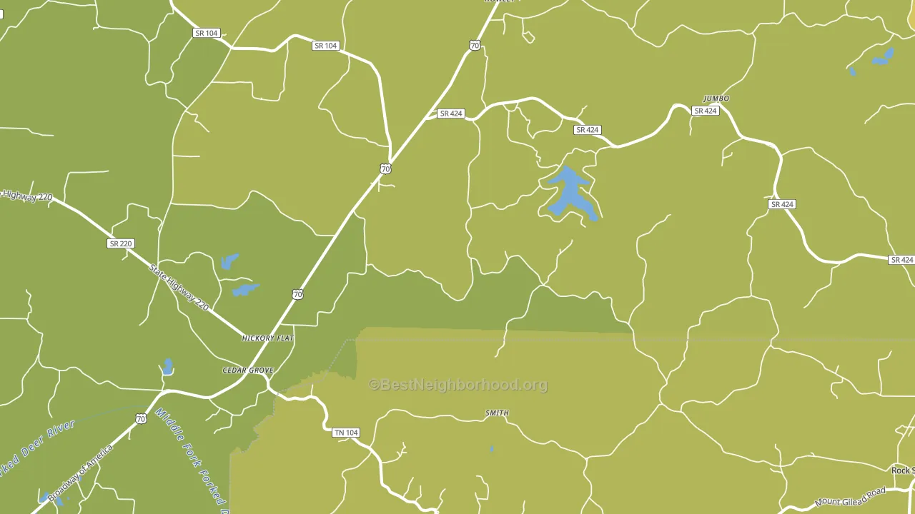 38321, TN block-group voter-turnout map