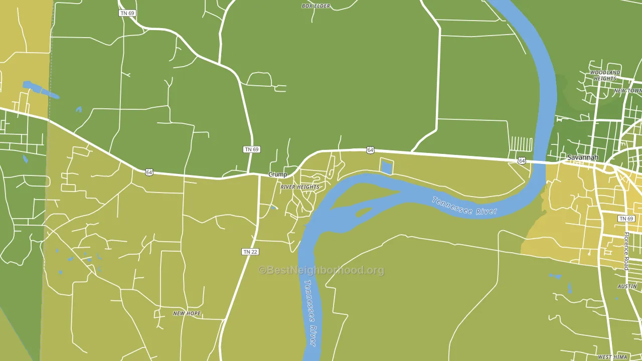 38327, TN block-group voter-turnout map