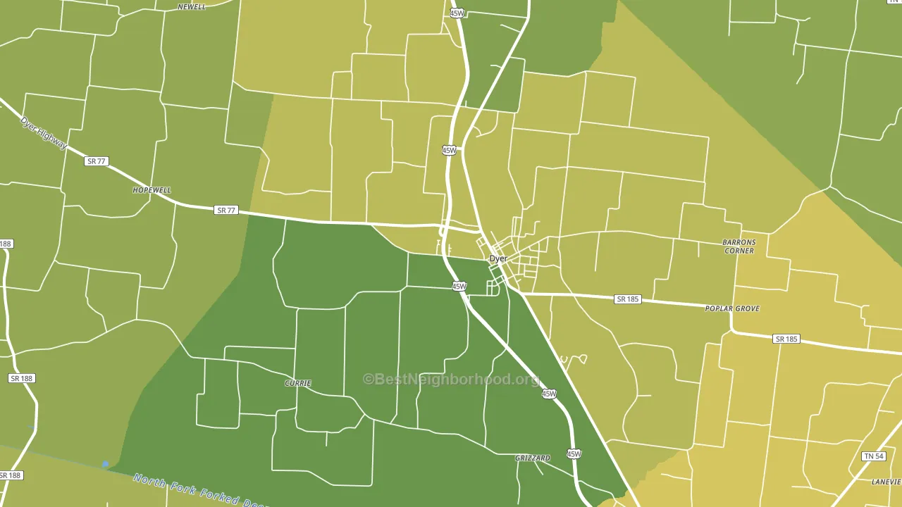 38330, TN block-group voter-turnout map