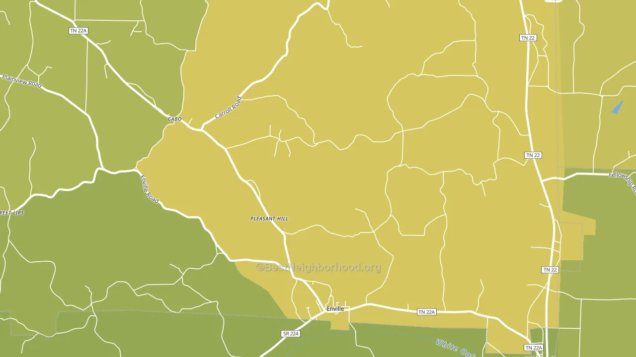 38332, TN block-group voter-turnout map