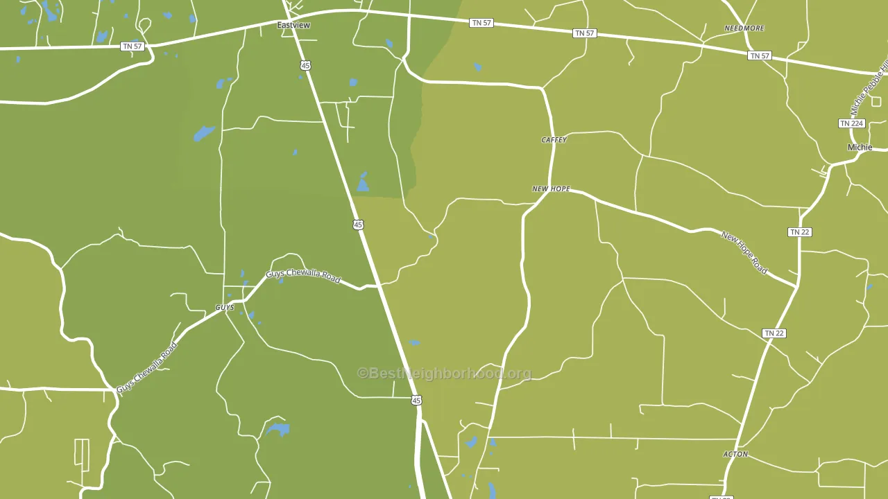 38339, TN block-group voter-turnout map