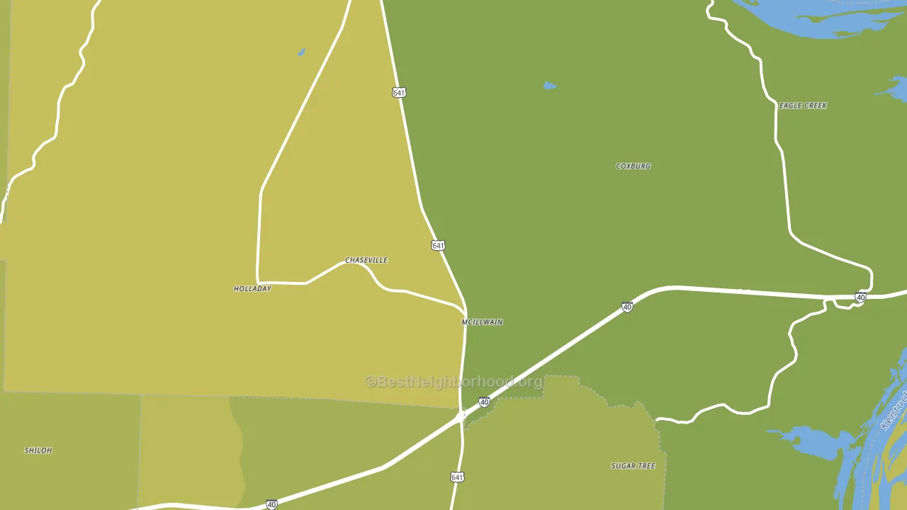 38341, TN block-group voter-turnout map