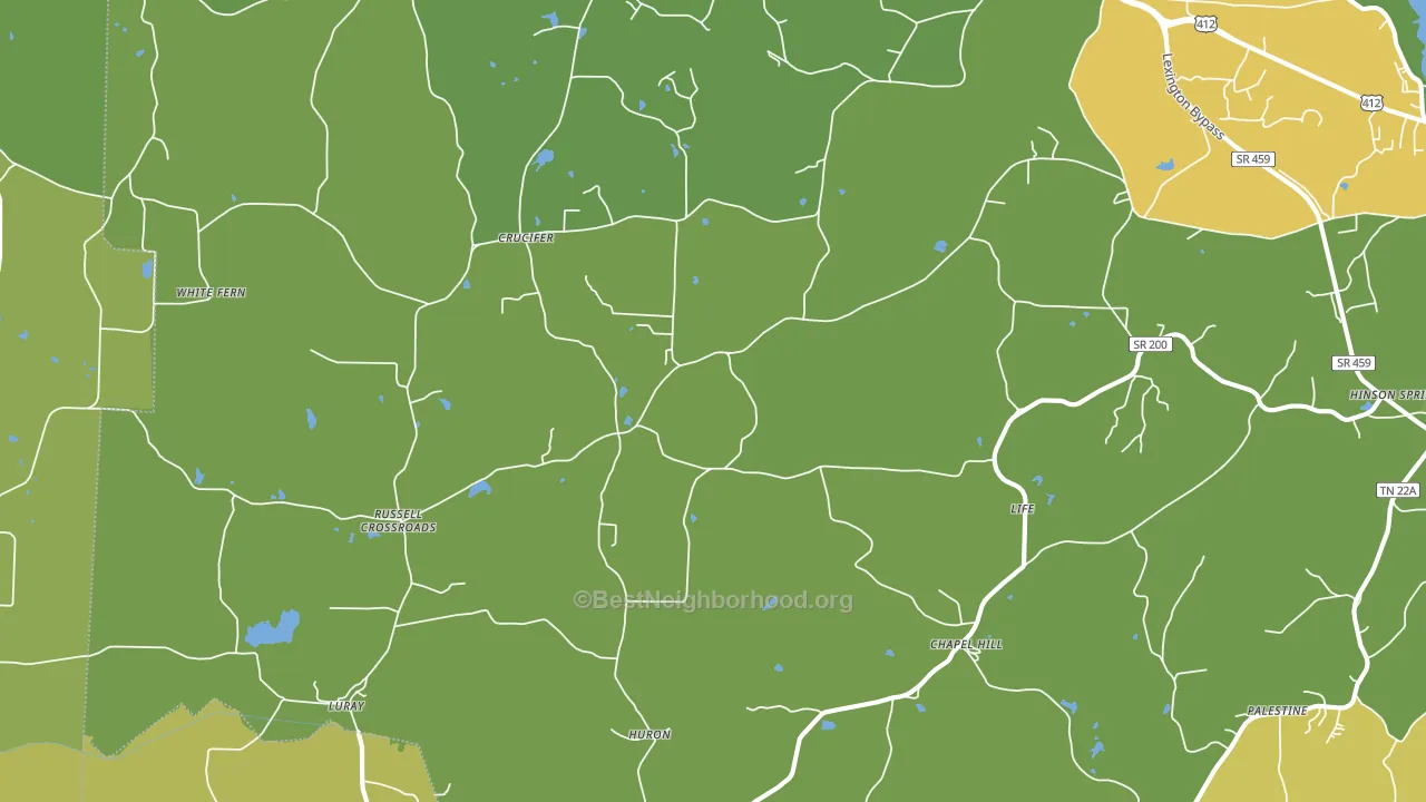 38345, TN block-group voter-turnout map