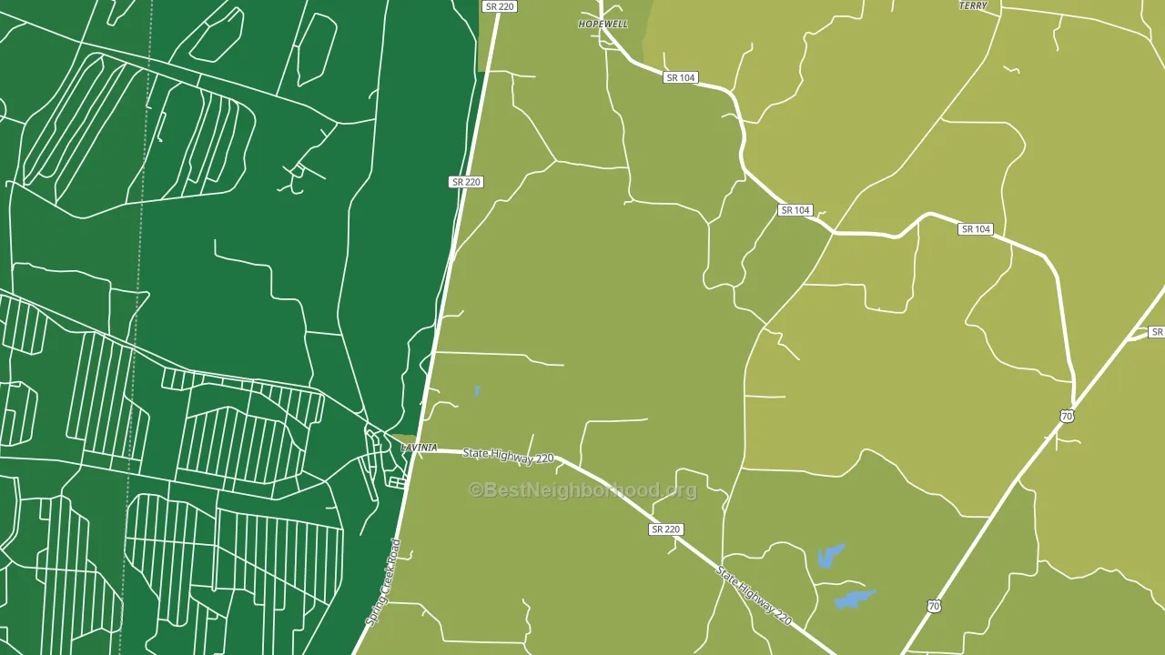 38348, TN block-group voter-turnout map