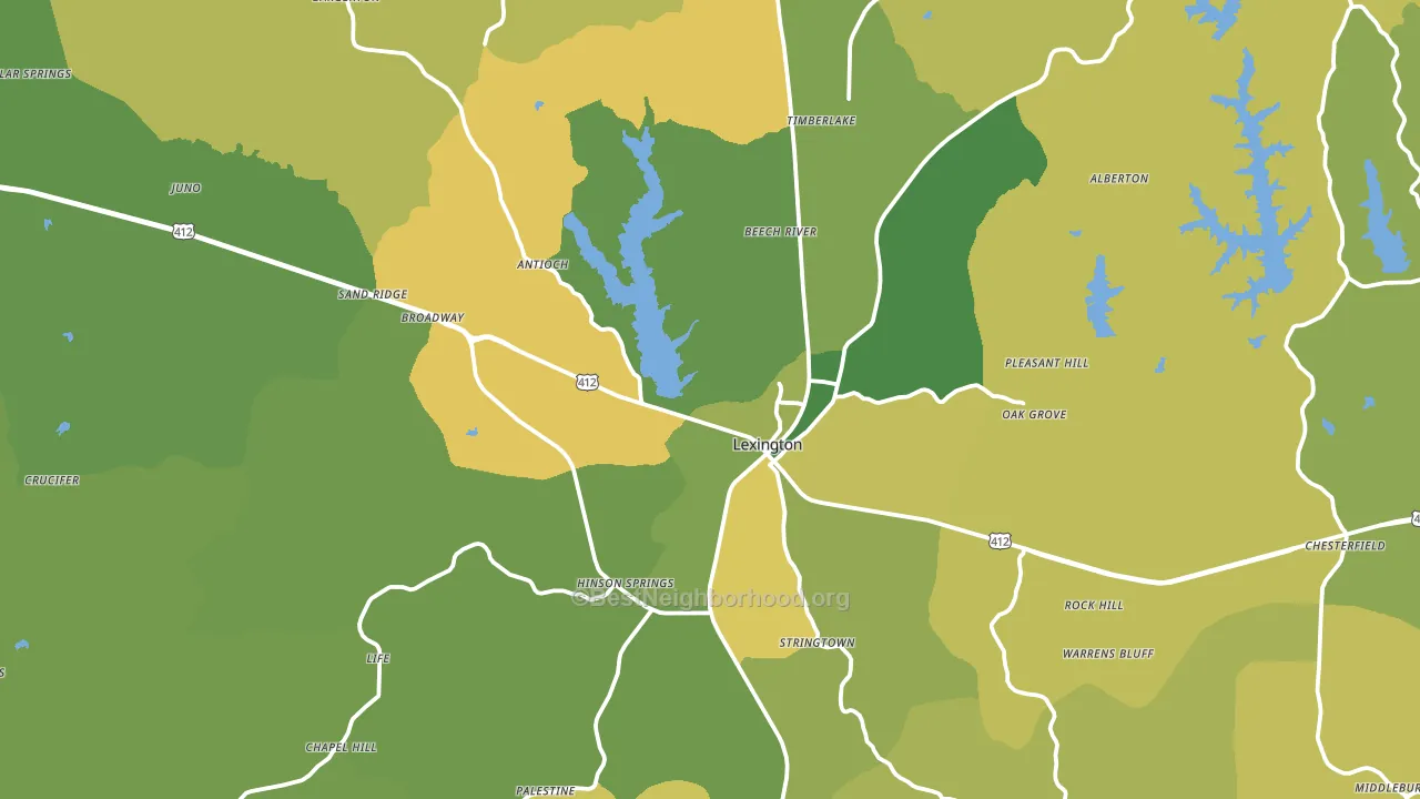38351, TN block-group voter-turnout map
