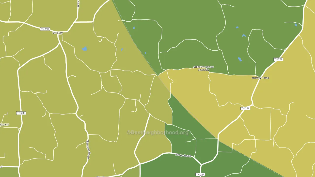 38352, TN block-group voter-turnout map