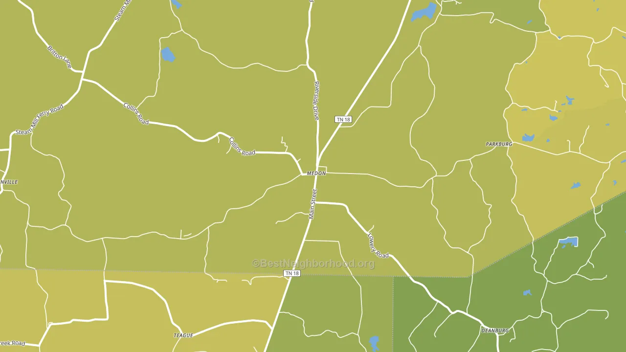 38356, TN block-group voter-turnout map