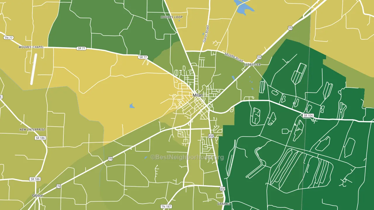 38358, TN block-group voter-turnout map