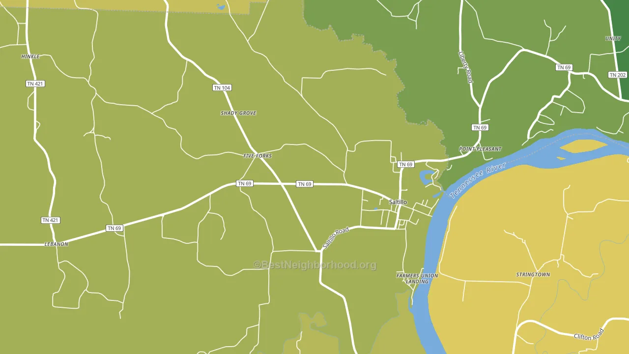 38370, TN block-group voter-turnout map