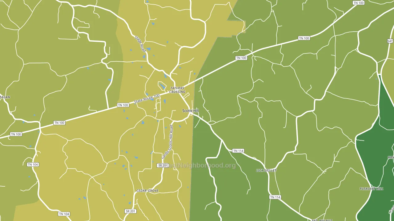 38374, TN block-group voter-turnout map