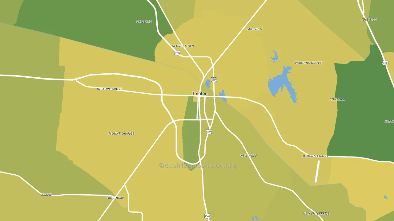 38382, TN block-group voter-turnout map