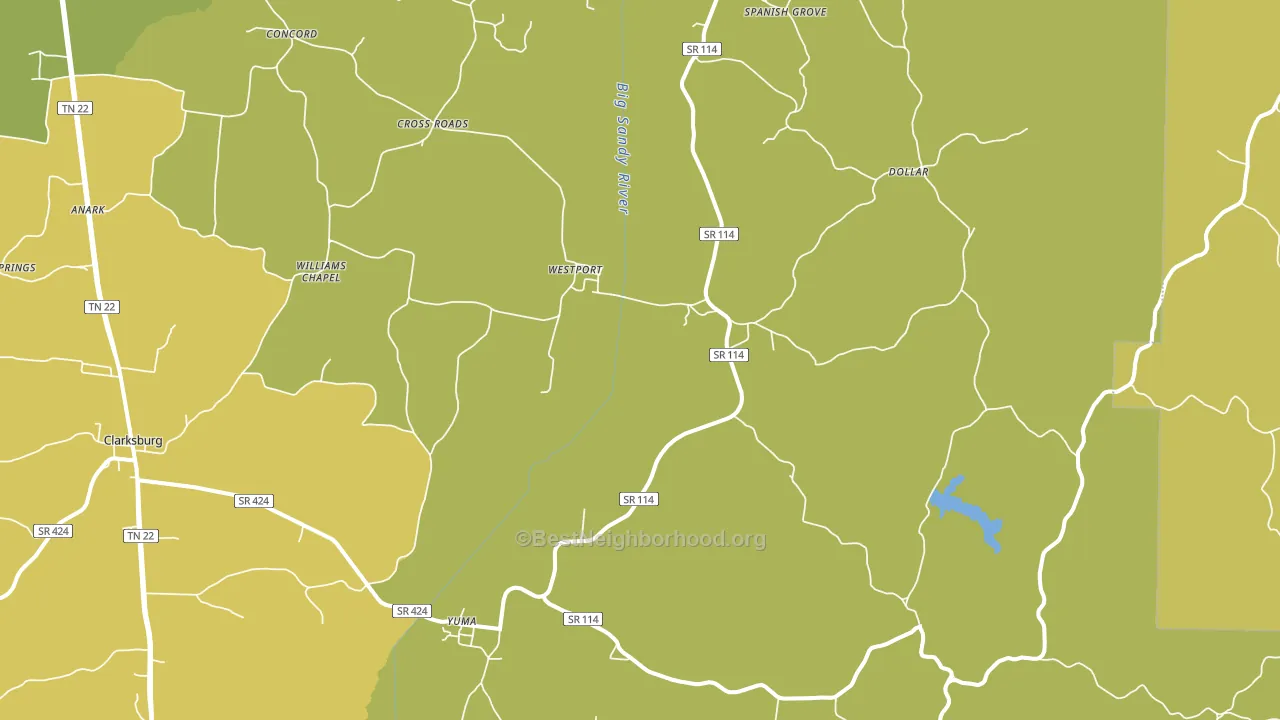 38387, TN block-group voter-turnout map