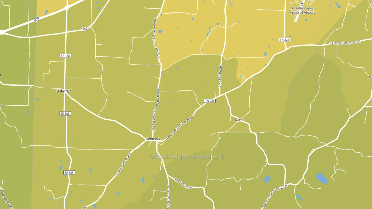 38391, TN block-group voter-turnout map