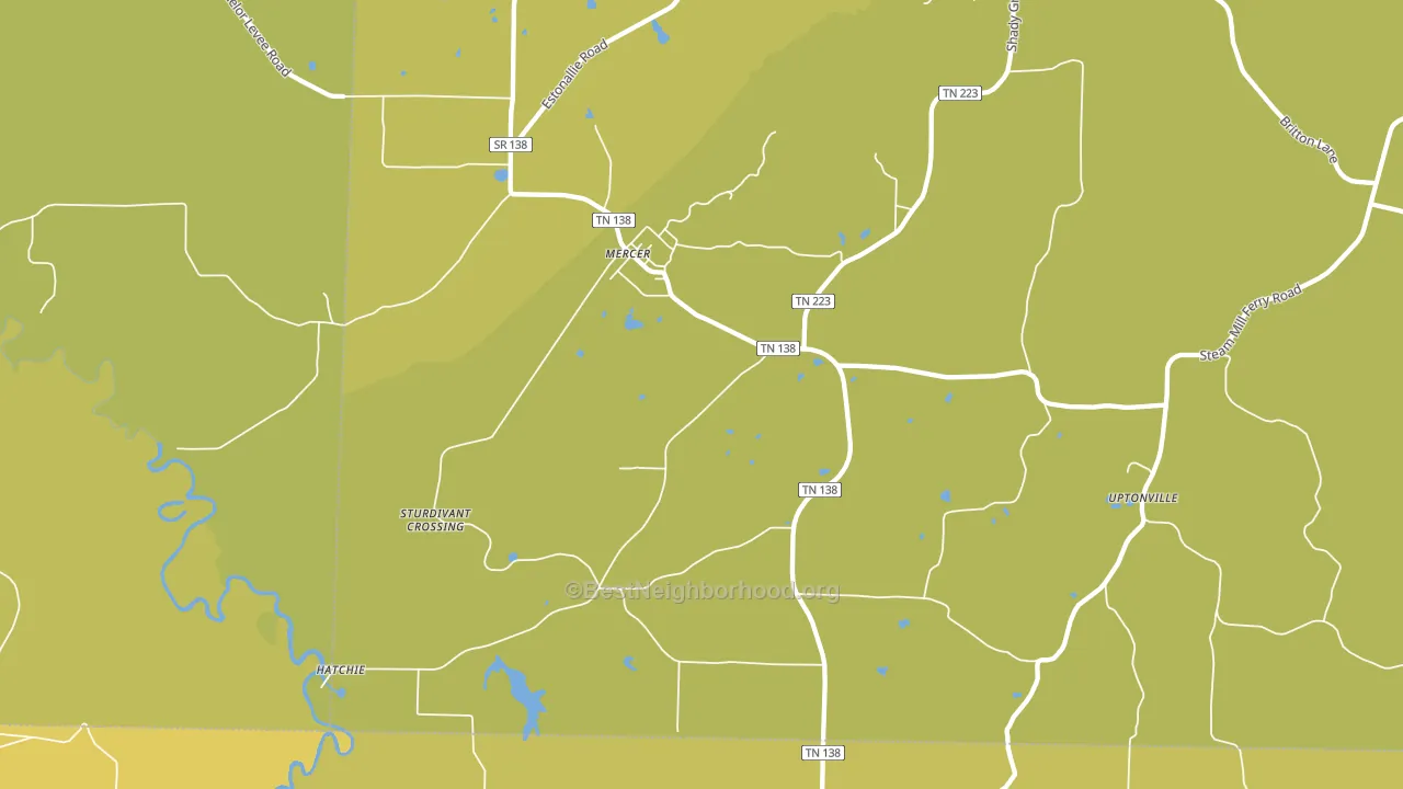 38392, TN block-group voter-turnout map