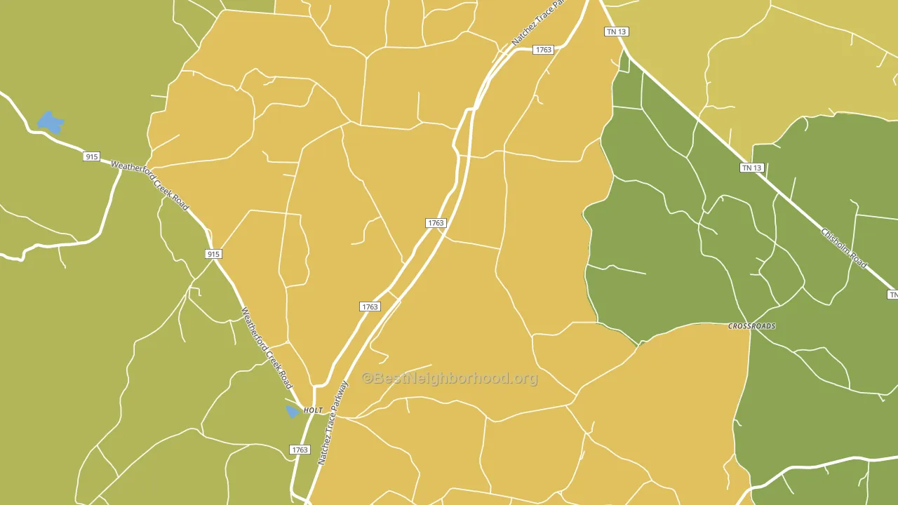 38452, TN block-group voter-turnout map