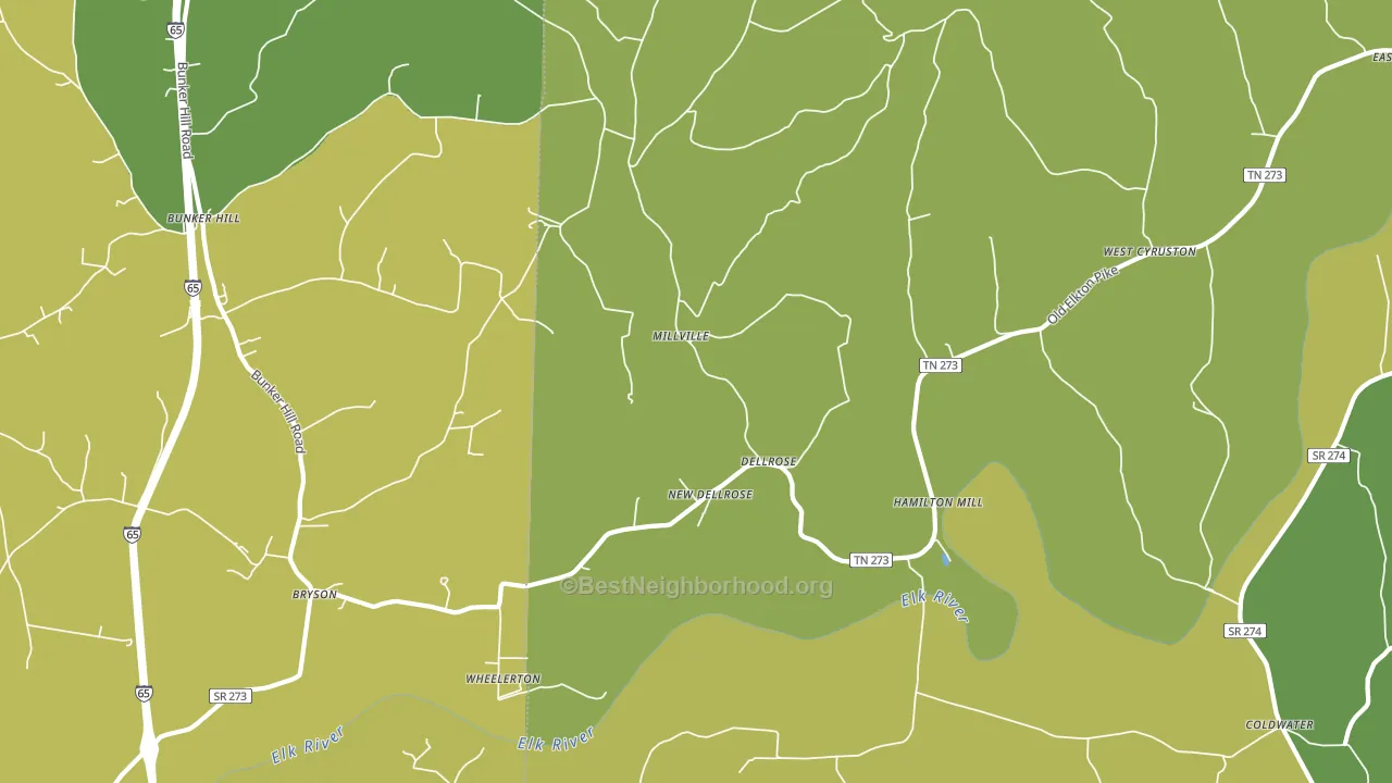 38453, TN block-group voter-turnout map