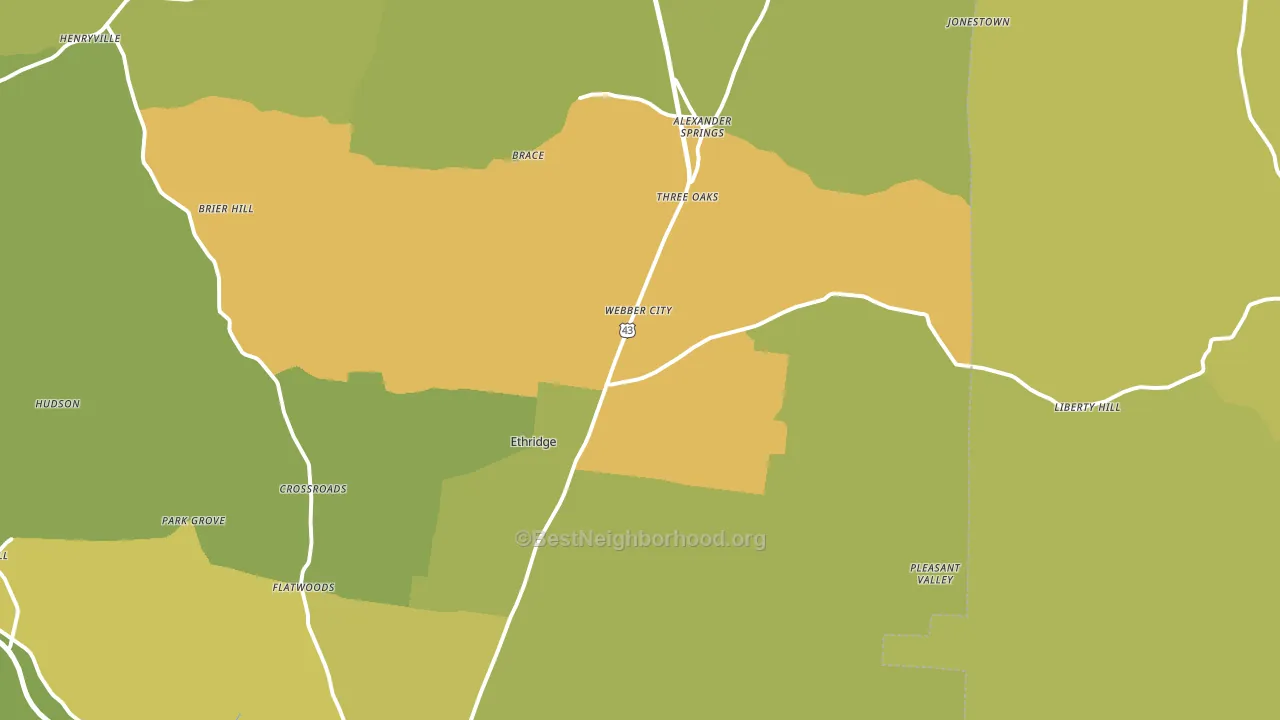 38456, TN block-group voter-turnout map