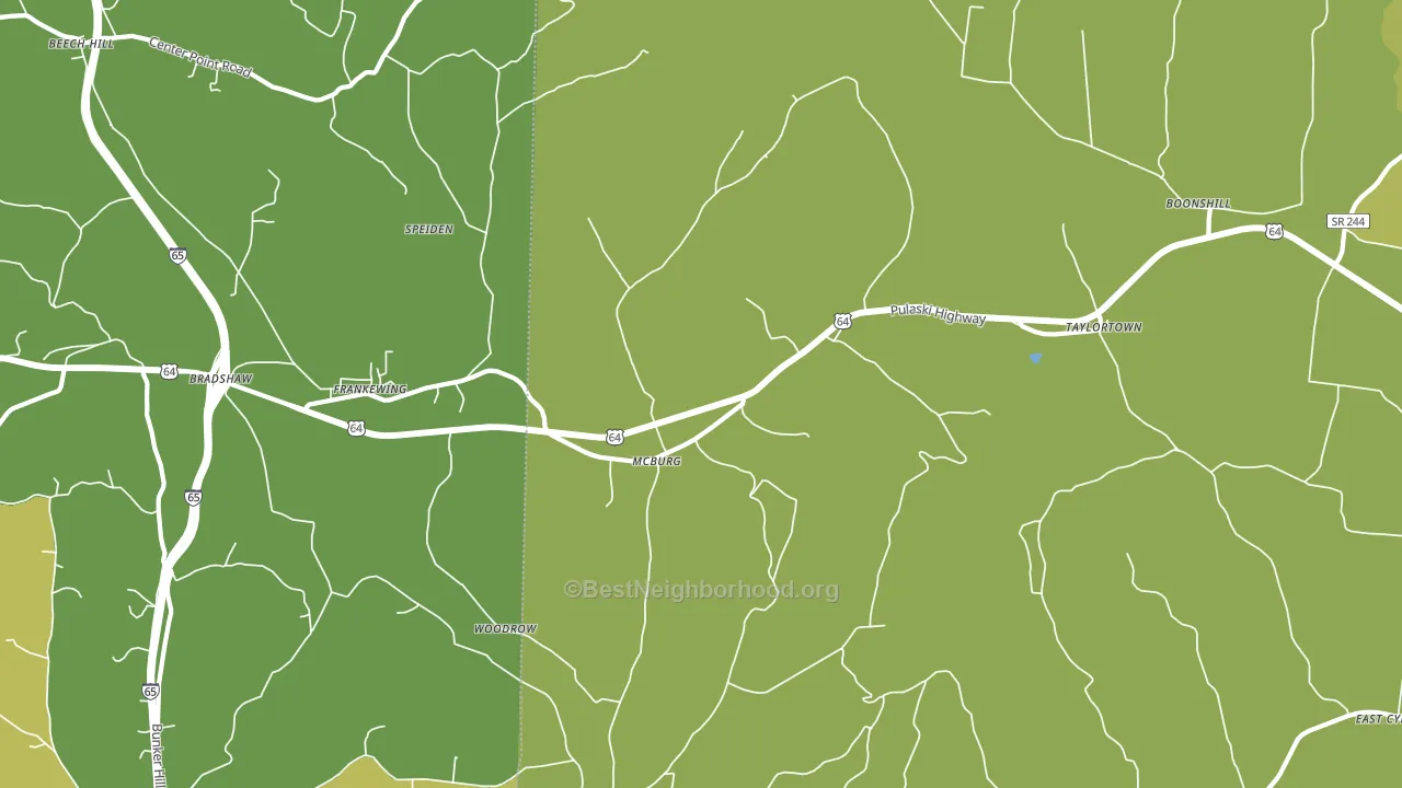 38459, TN block-group voter-turnout map