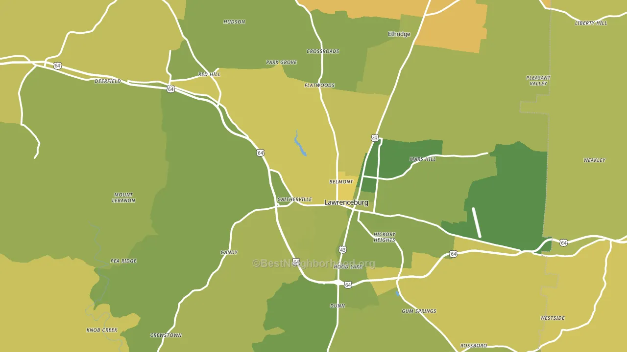 38464, TN block-group voter-turnout map