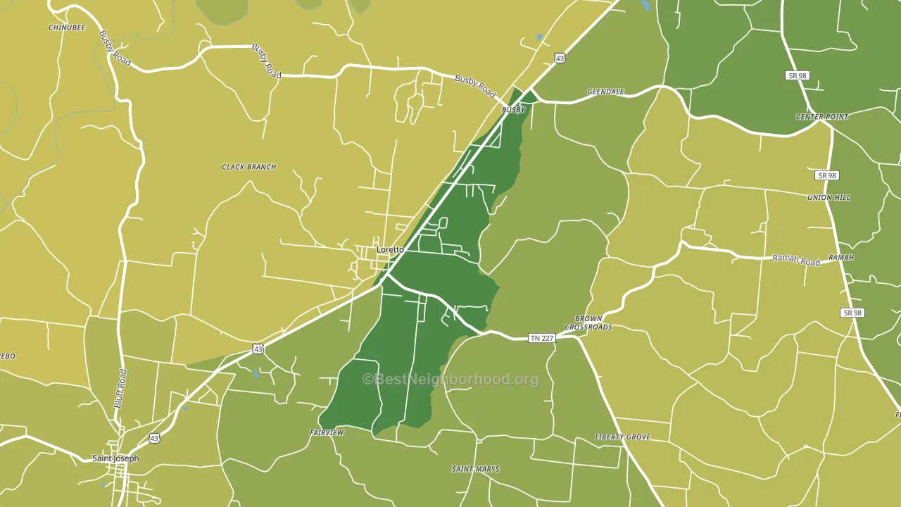 38469, TN block-group voter-turnout map