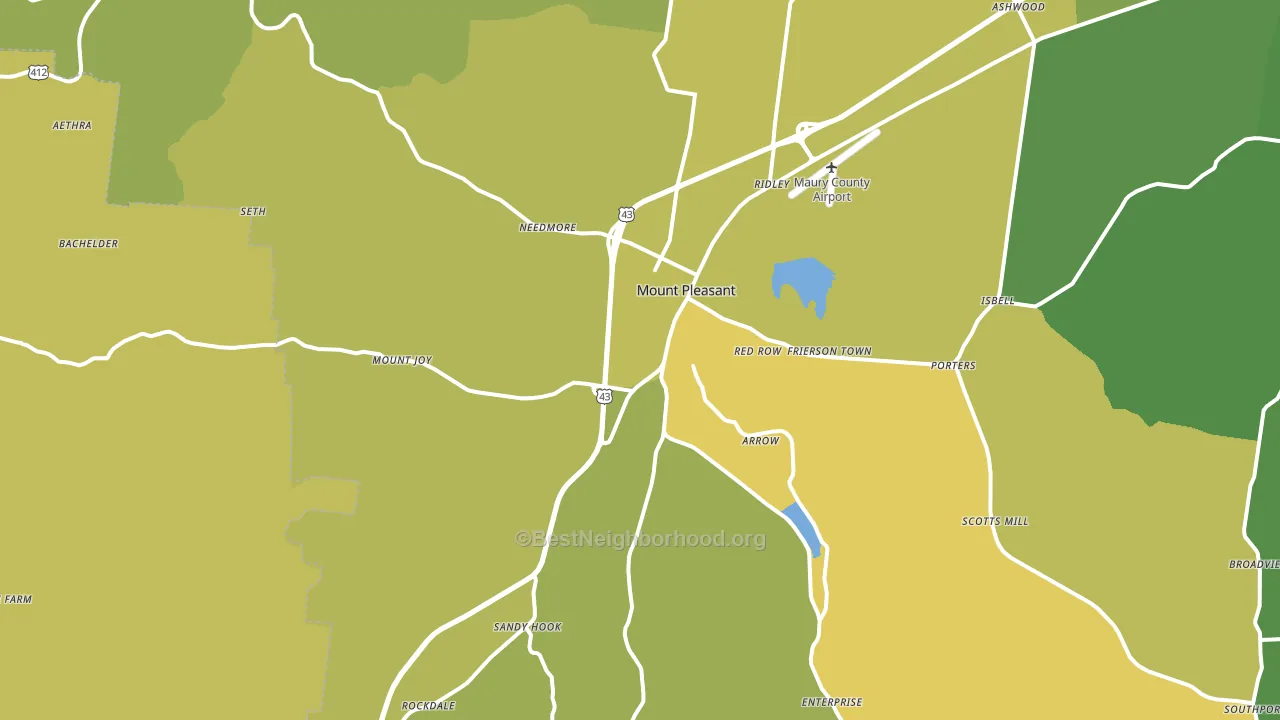 38474, TN block-group voter-turnout map