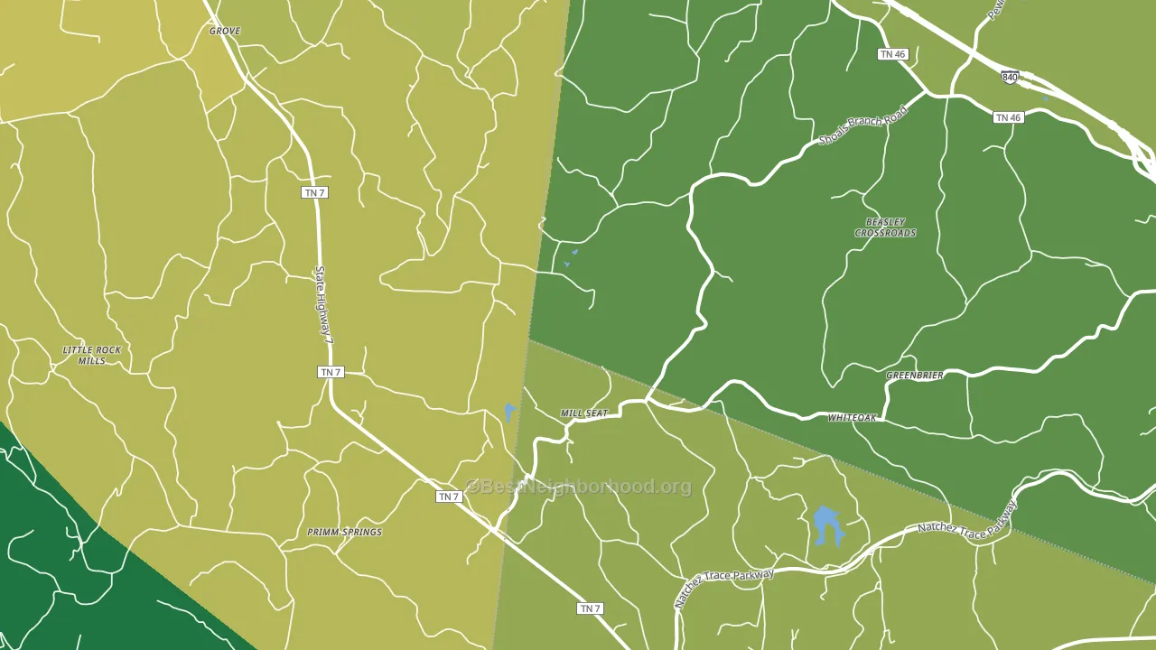 38476, TN block-group voter-turnout map