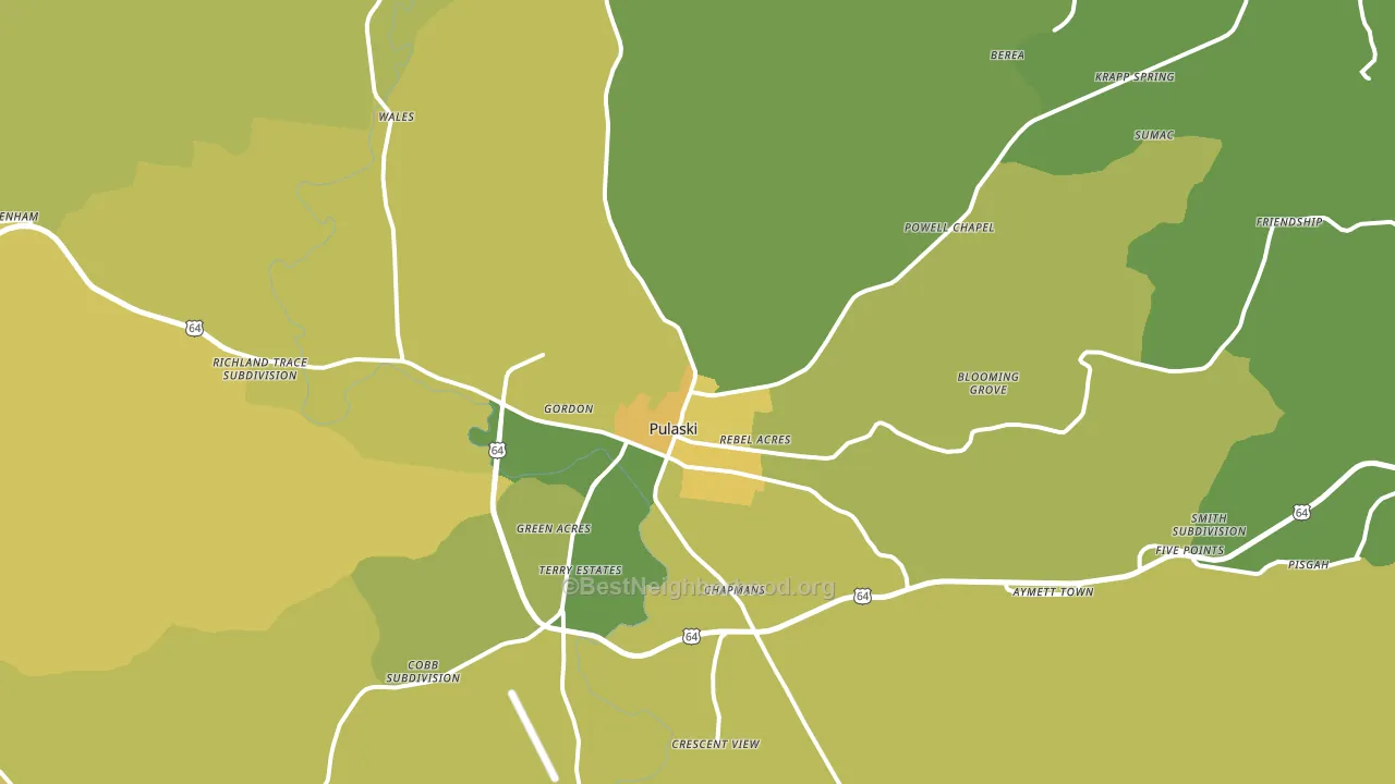 38478, TN block-group voter-turnout map