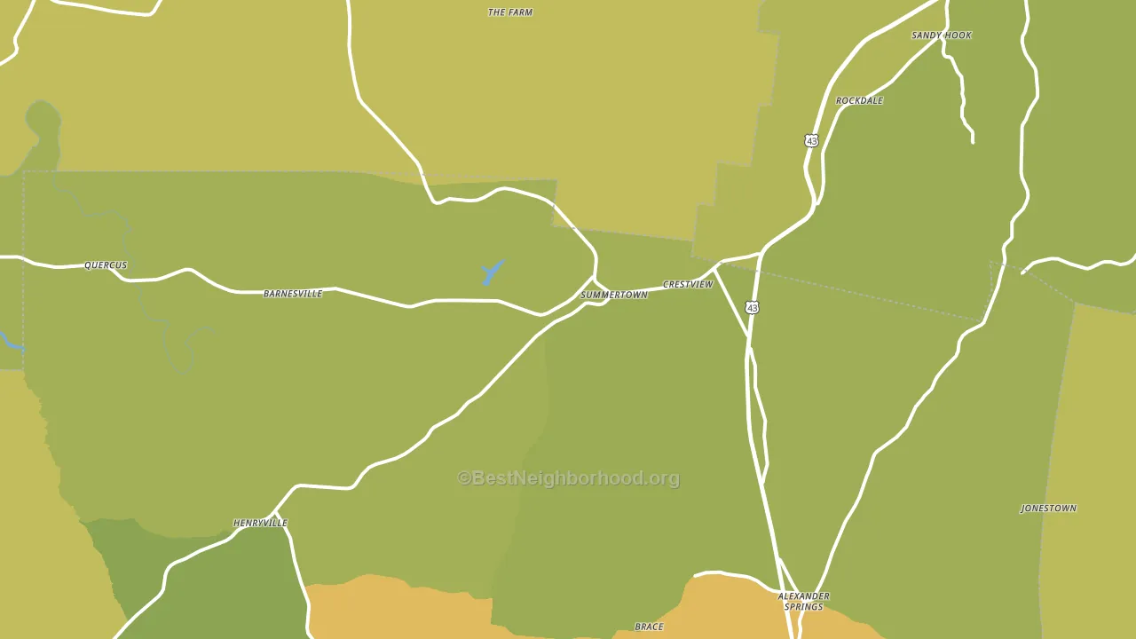 38483, TN block-group voter-turnout map