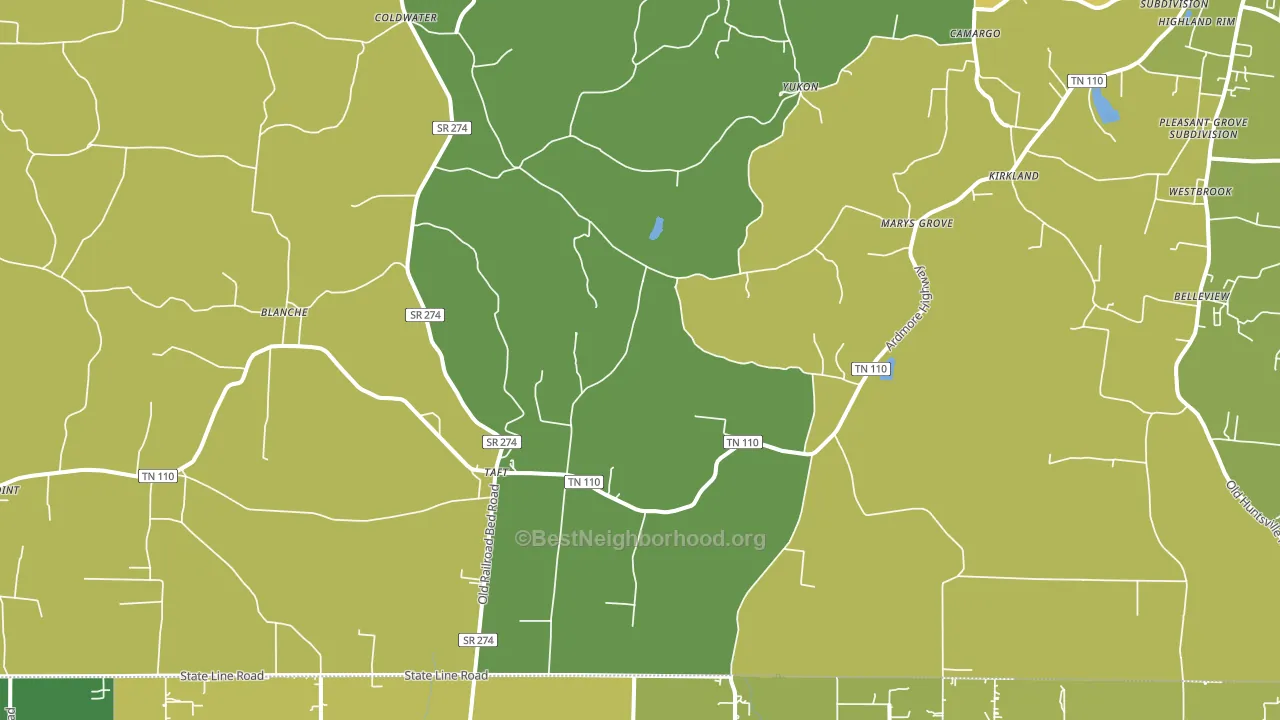 38488, TN block-group voter-turnout map