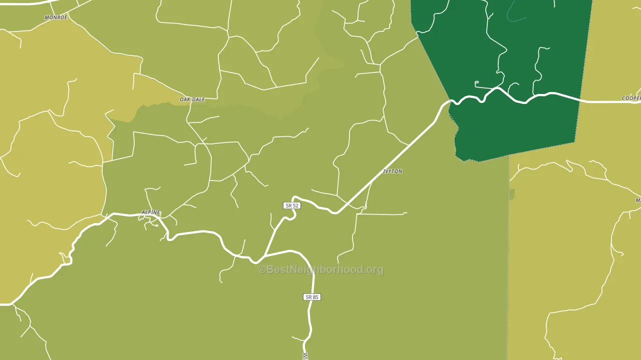 38543, TN block-group voter-turnout map