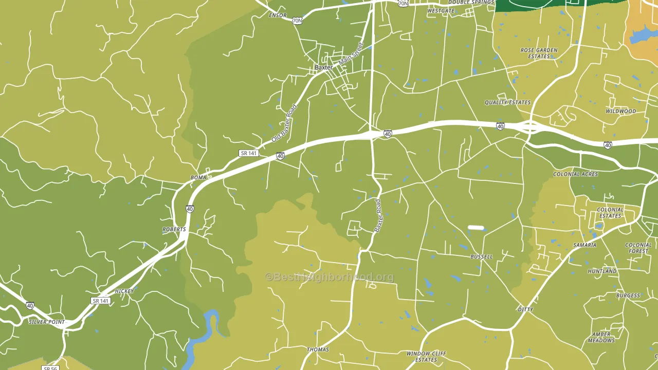 38544, TN block-group voter-turnout map