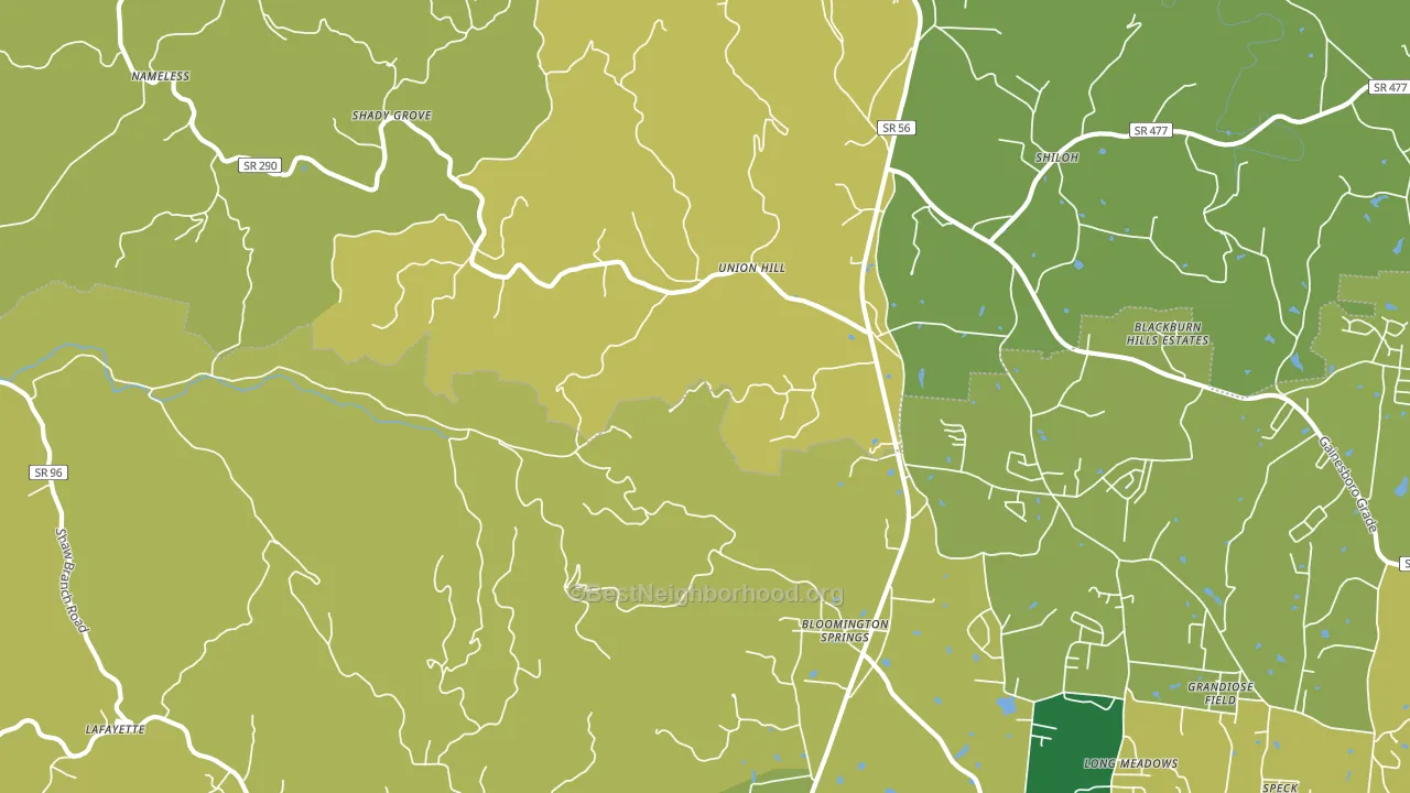 38545, TN block-group voter-turnout map