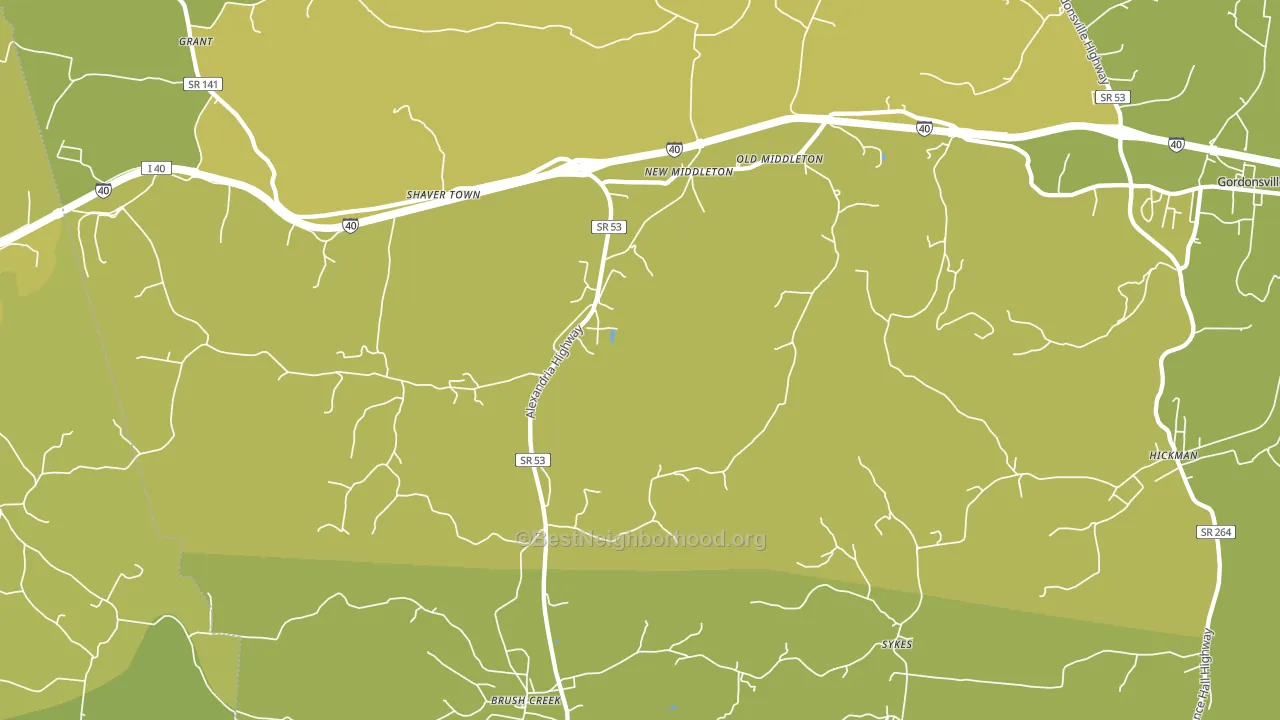 38547, TN block-group voter-turnout map