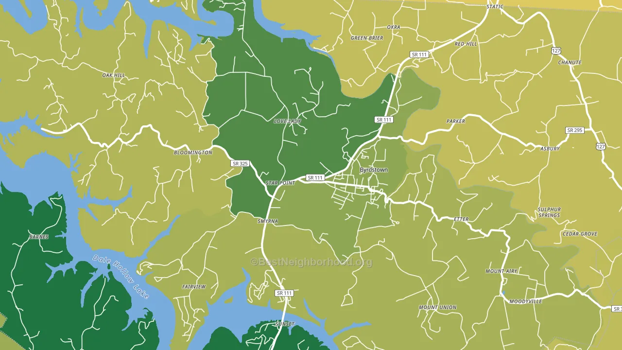 38549, TN block-group voter-turnout map