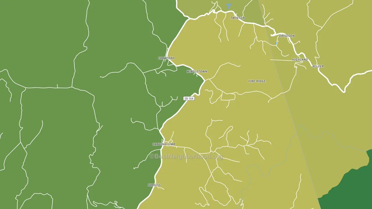 38554, TN block-group voter-turnout map