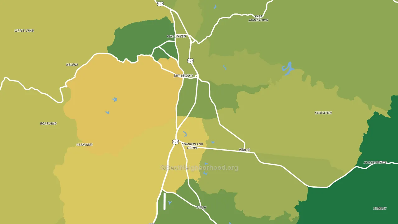 38556, TN block-group voter-turnout map