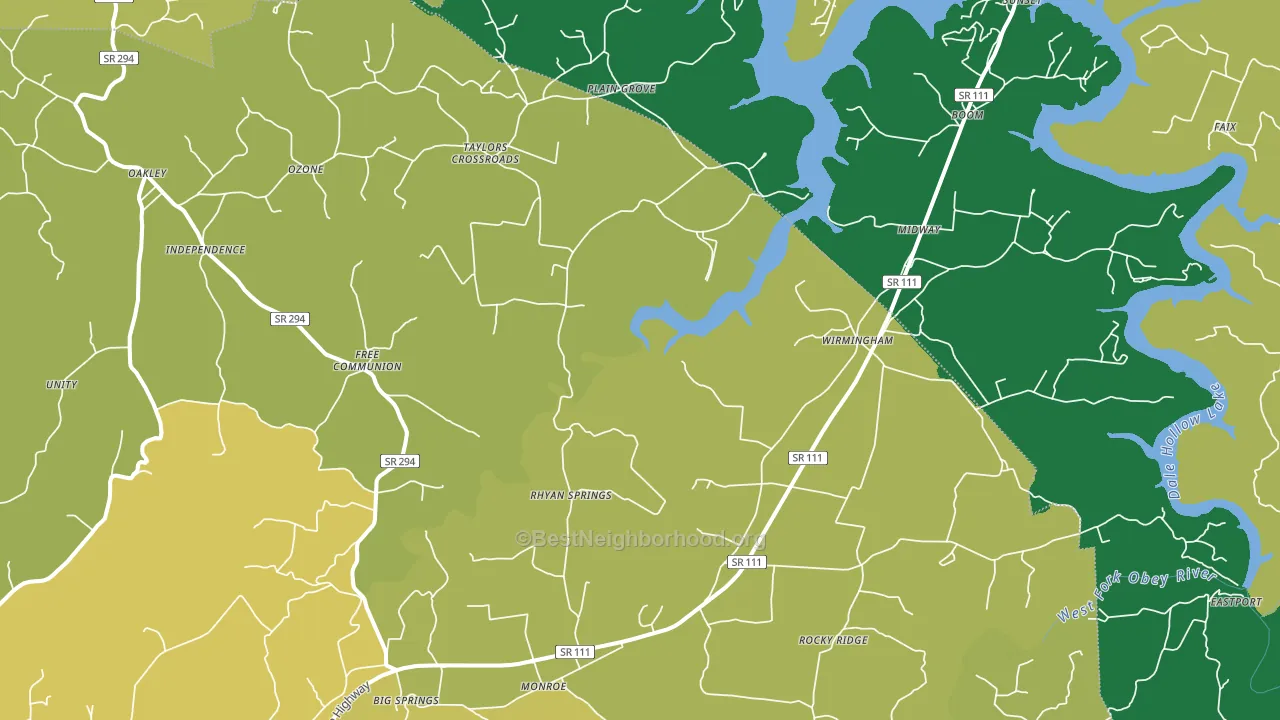 38573, TN block-group voter-turnout map